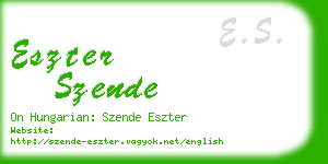 eszter szende business card